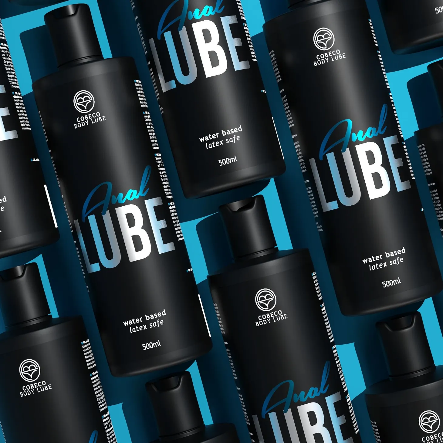 Bouteille de lubrifiant anal à base d'eau Cobeco 500 ml