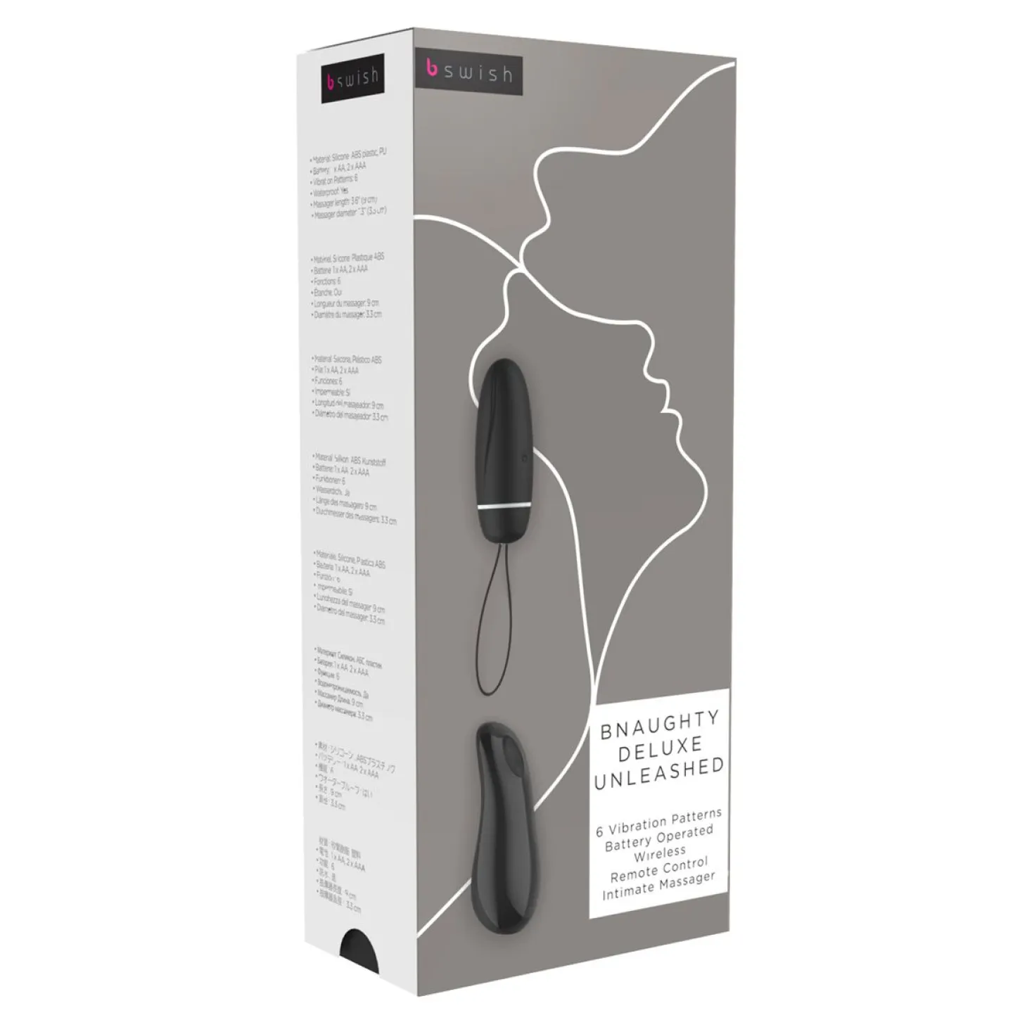 B Swish - bnaughty Deluxe Unleashed Vibromasseur Bullet - Noir