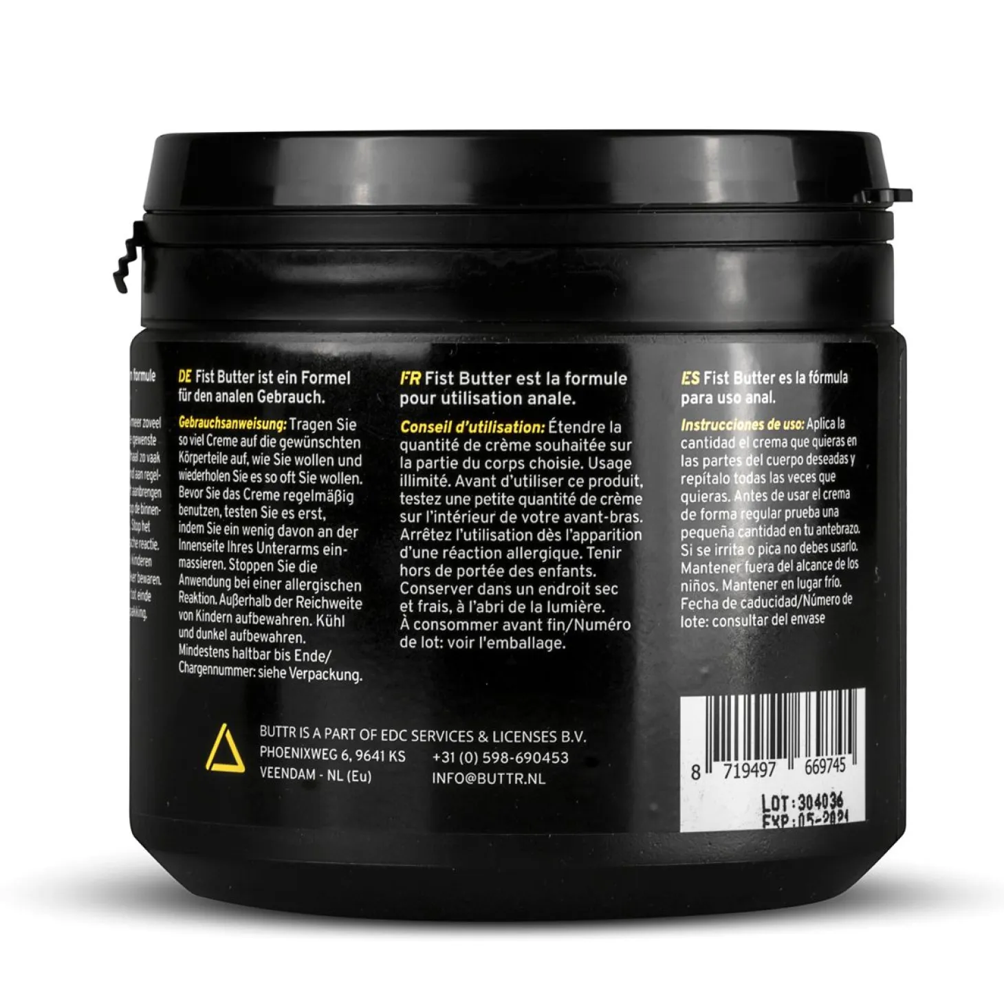 BUTTR - Beurre de fisting - 500 ml