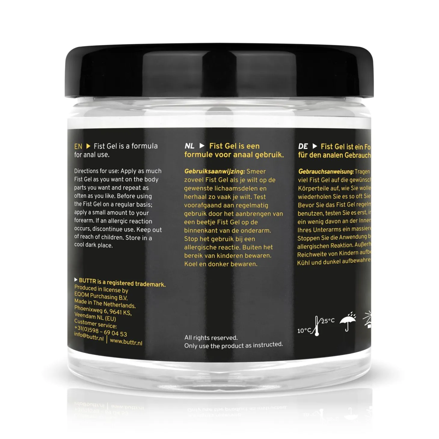 BUTTR - Gel Transparent pour Fisting non-collant - 500 ml