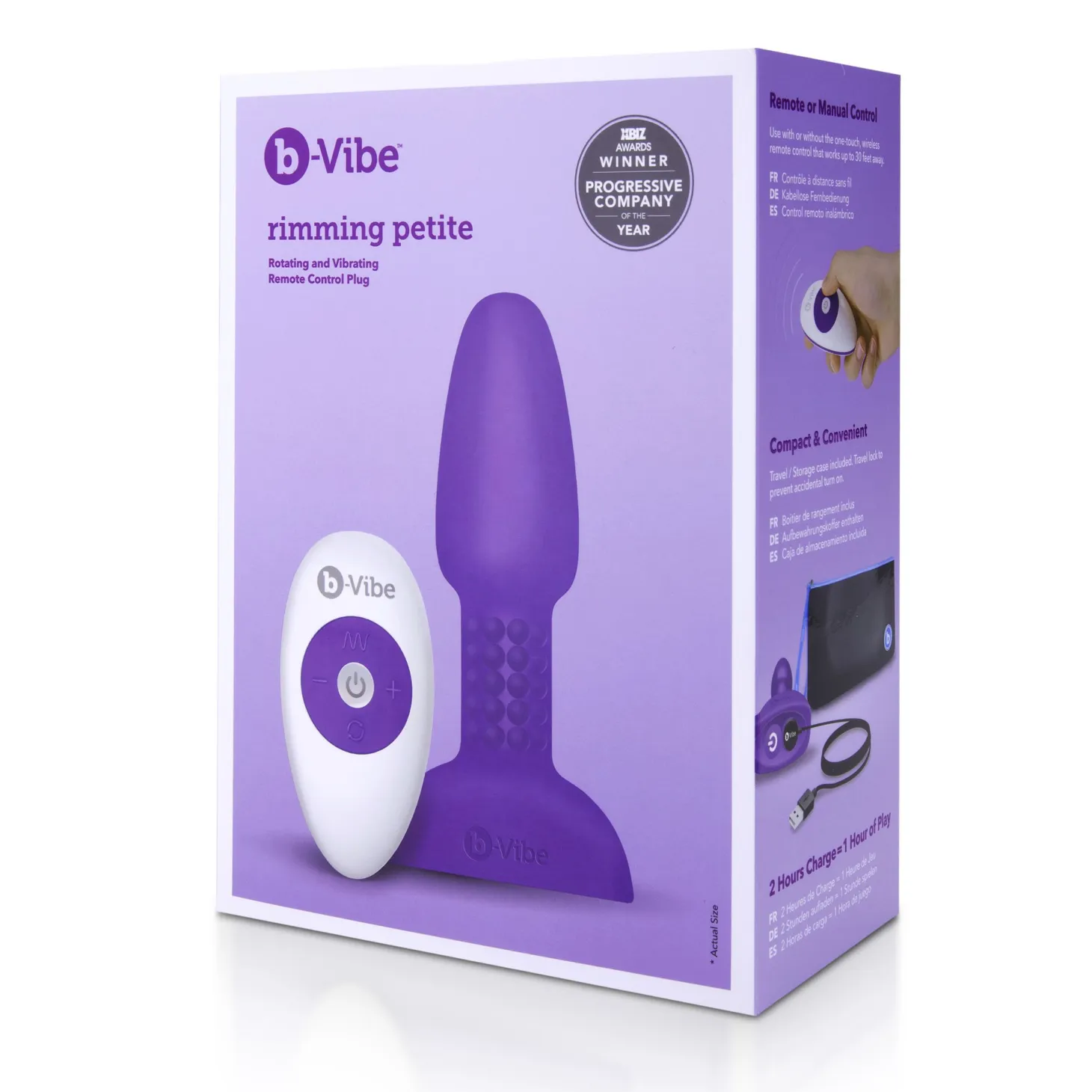 B-Vibe - Rimming Petite Remote Control Plug Purple