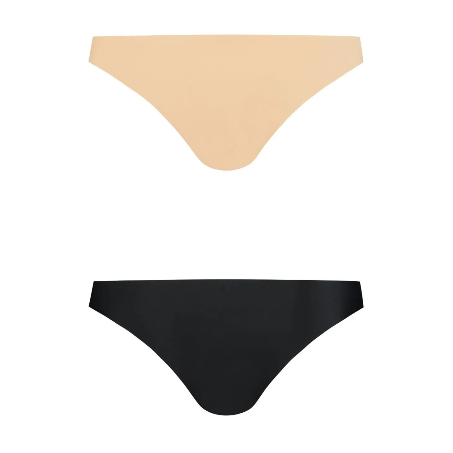 Bye Bra - Invisible Brazilian Nude + Black S