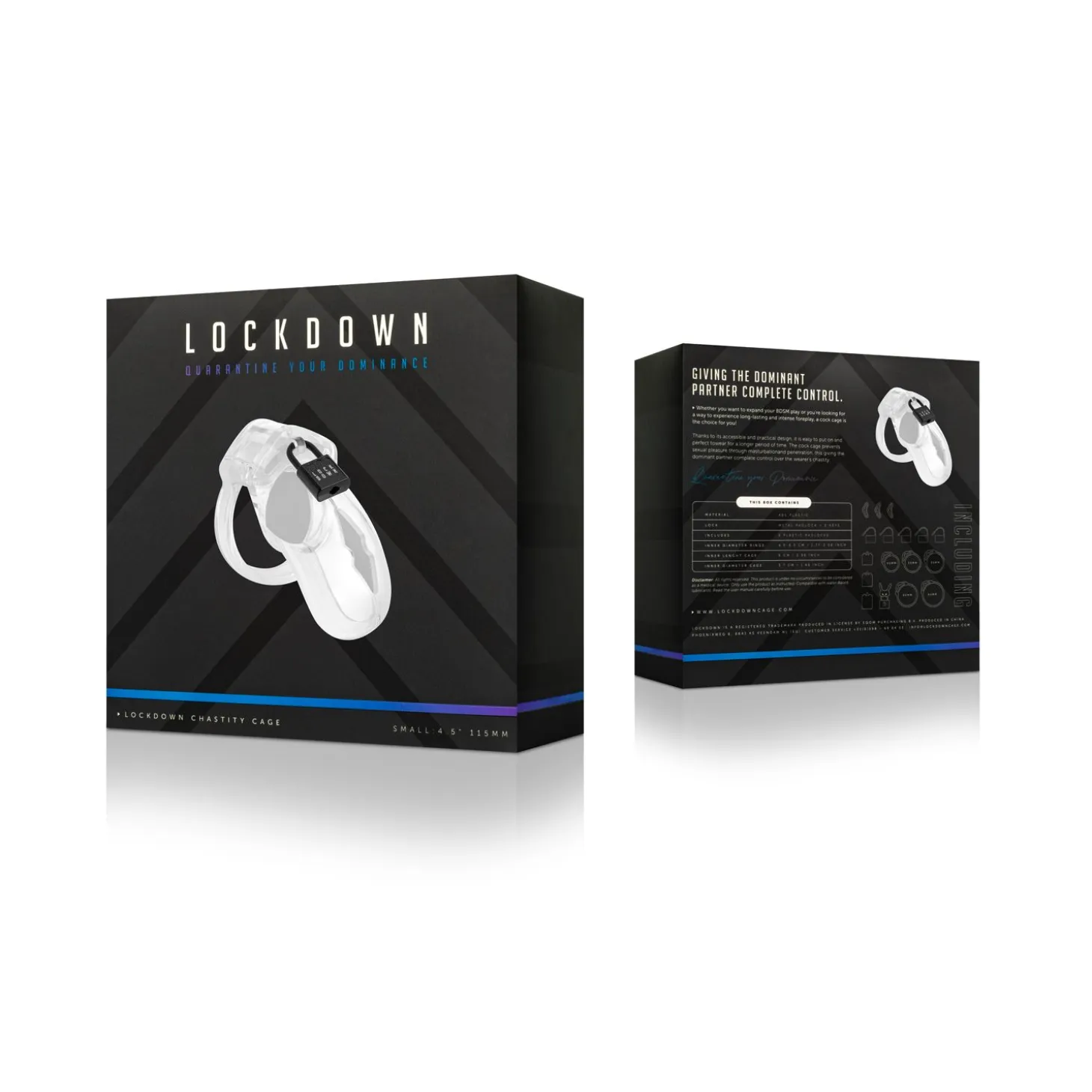 Cage de chasteté Lockdown Transparent - Petit