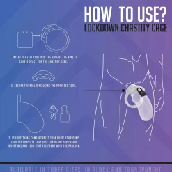 Cage de chasteté Lockdown Transparent - Moyen