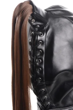 Cagoule de bondage avec queue de cheval