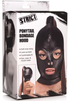 Cagoule de bondage avec queue de cheval