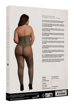 Catsuit en dentelle et résille - Vert