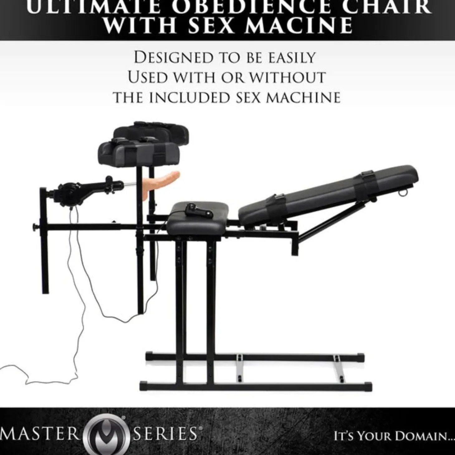 Chaise d'obéissance avec machine à sexe