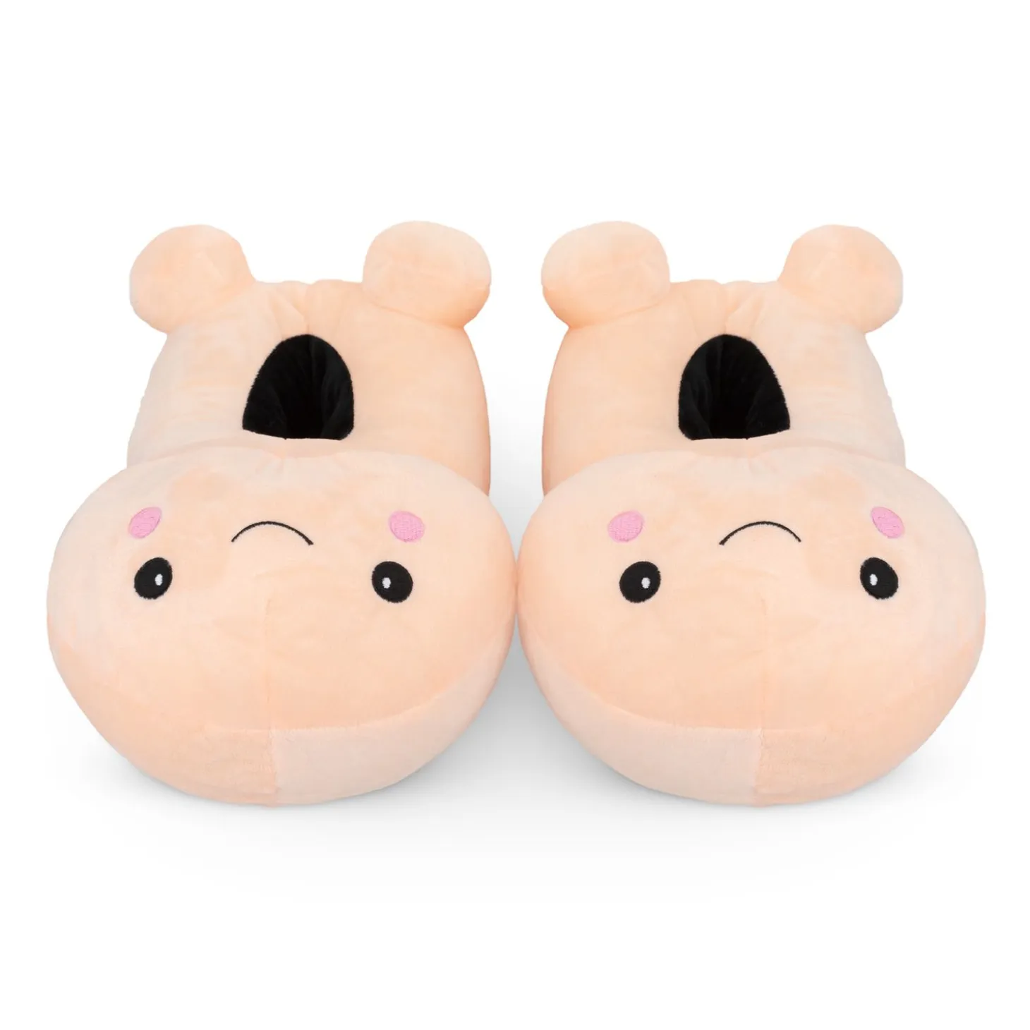 Chaussons en forme de pénis avec un visage souriant - Beige