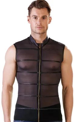Chemise powernet avec rayures wetlook
