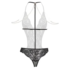 Christine - Body Pointe Ouvert avec Perles Mea - Noir