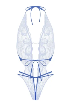 Christine - Body string ouvert à l'entrejambe "Renee" - Bleu