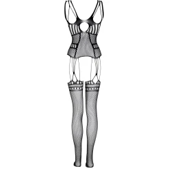 Christine - Catsuit avec design porte-jarretelles - Noir