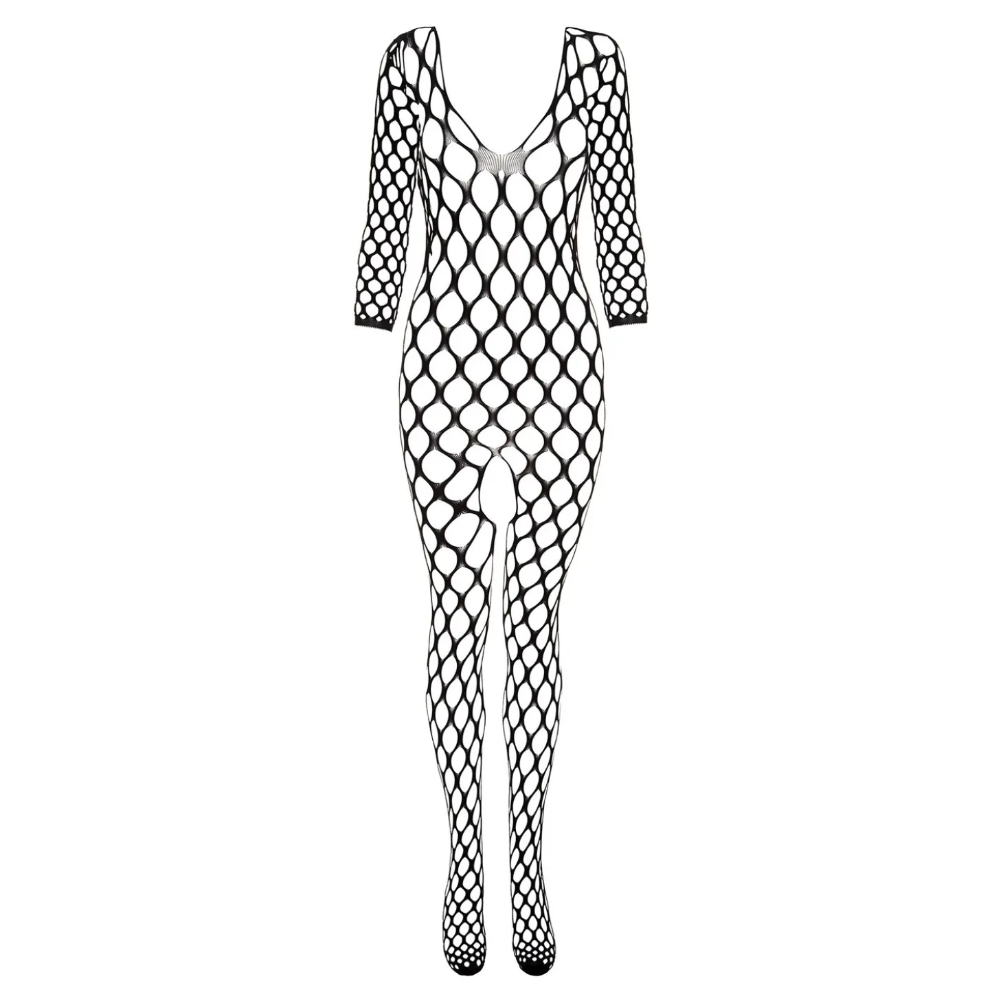 Christine - Catsuit en résille - Noir