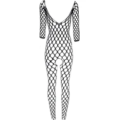 Christine - Catsuit en résille - Noir
