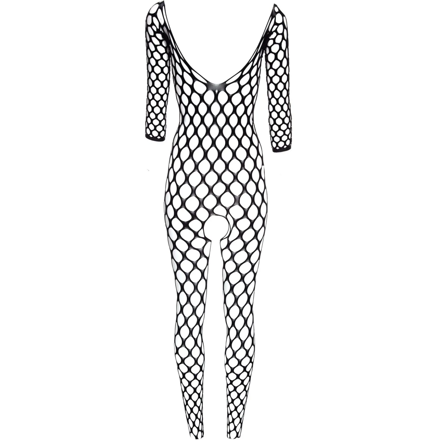 Christine - Catsuit en résille - Noir