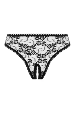 Christine - Culotte Fendue Tara - Noir