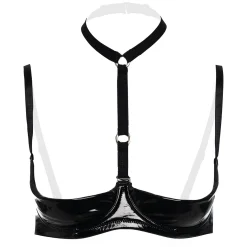 Christine - Dark Desire Soutien-gorge avec bonnets 1/4 - noir