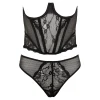 Christine - Demi-Corset & String Alaya - Noir