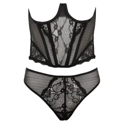 Christine - Demi-Corset & String Alaya - Noir