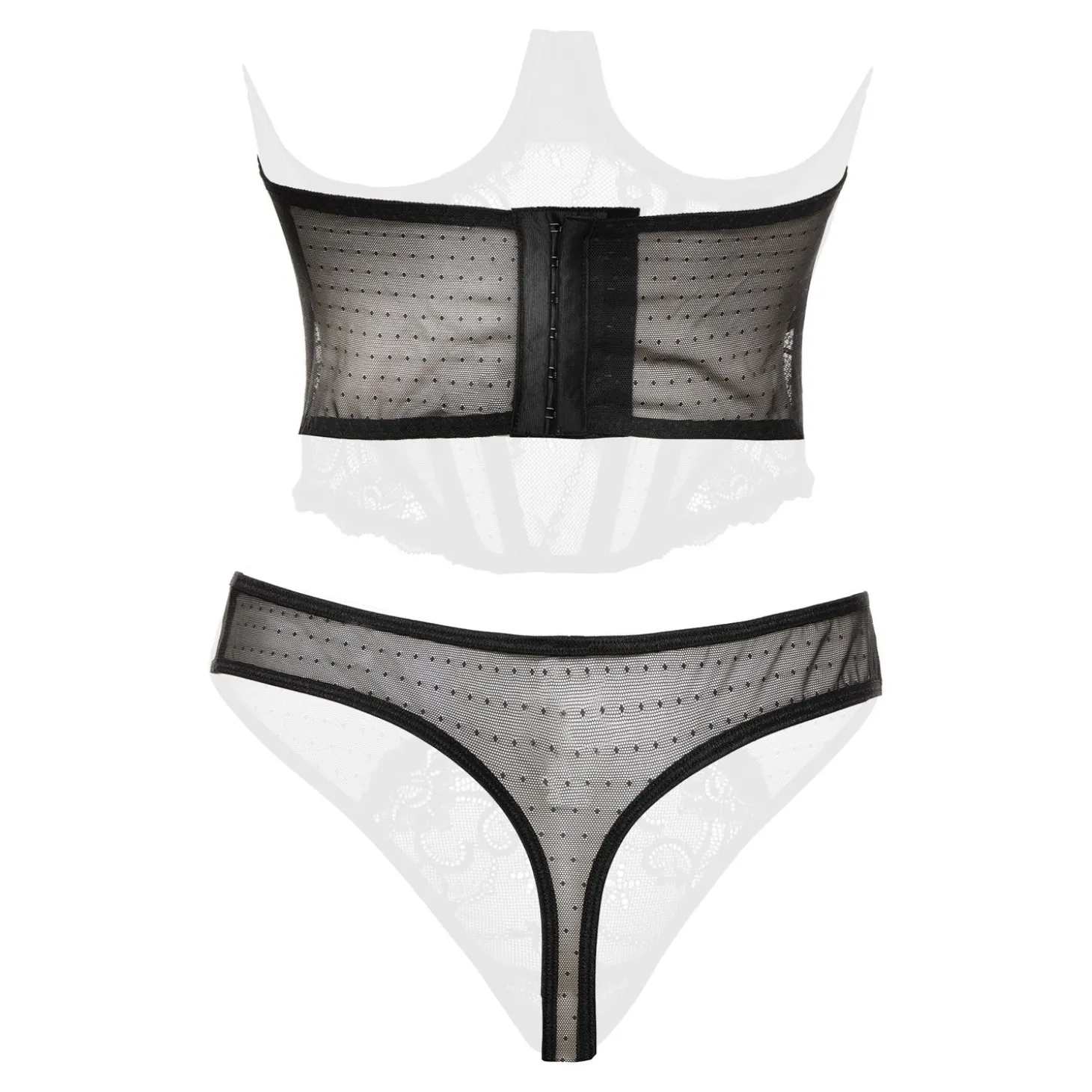 Christine - Demi-Corset & String Alaya - Noir