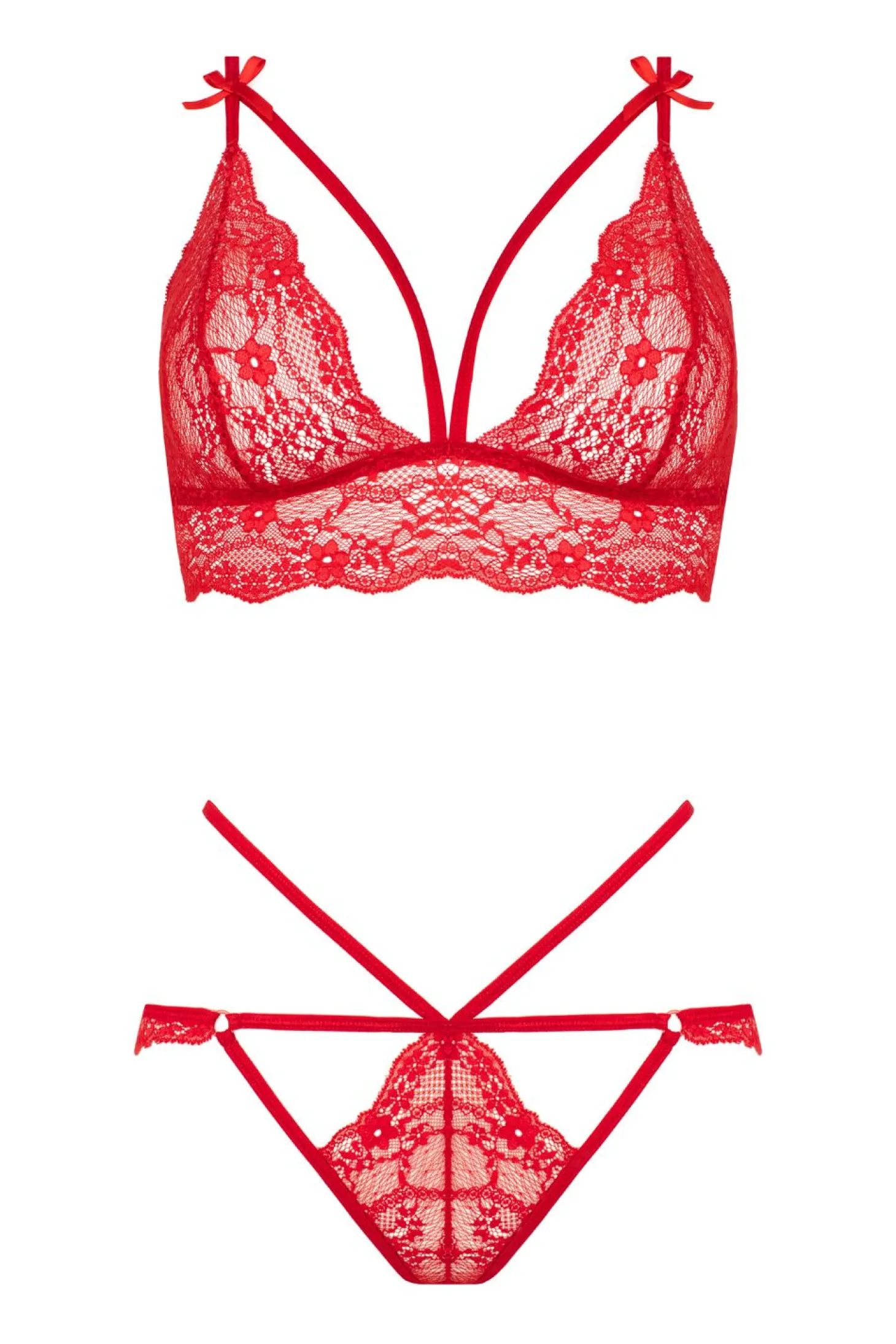 Christine - Ensemble en dentelle Marinka - rouge