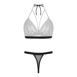 Christine - Ensemble en dentelle ouvert 'Lotte' - noir