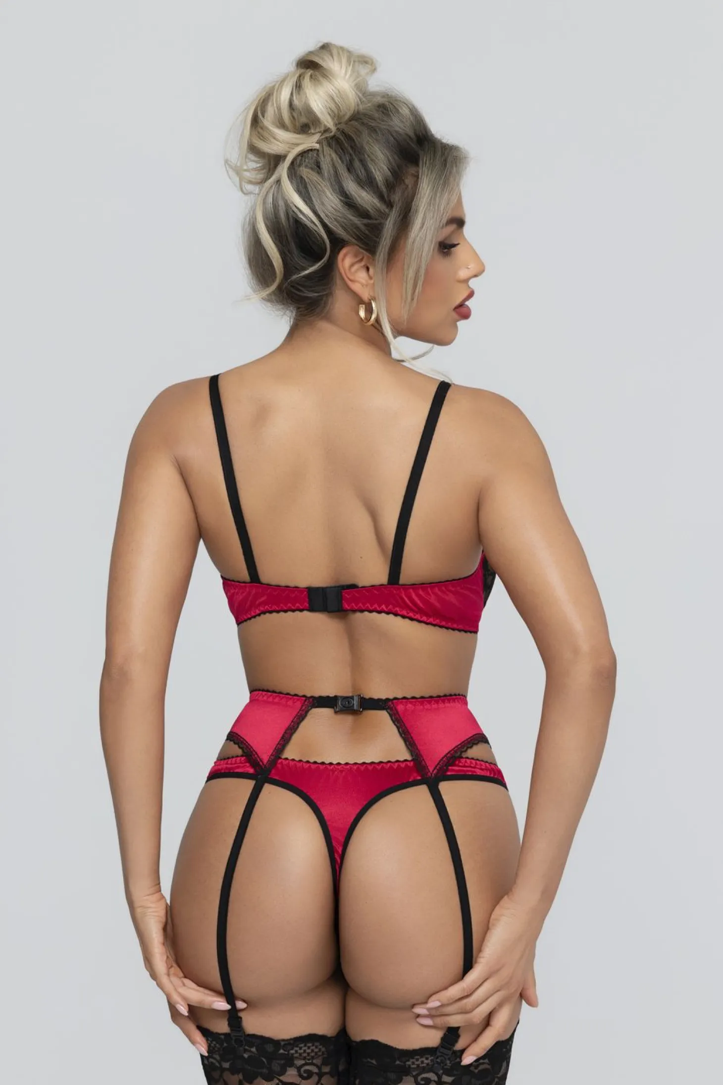 Christine - Ensemble 3 pièces Soutien-gorge Ouvert et Slip Ouvert Gush