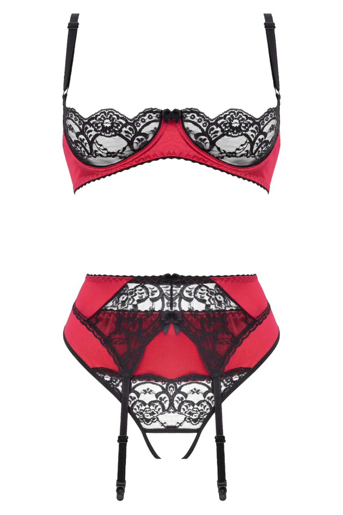 Christine - Ensemble 3 pièces Soutien-gorge Ouvert et Slip Ouvert Gush