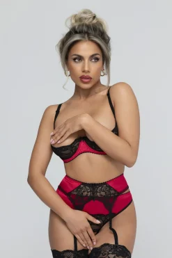Christine - Ensemble 3 pièces Soutien-gorge Ouvert et Slip Ouvert Gush