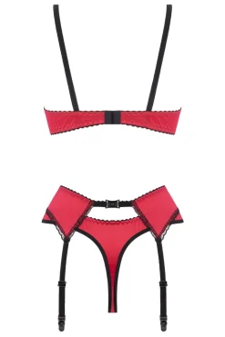 Christine - Ensemble 3 pièces Soutien-gorge Ouvert et Slip Ouvert Gush