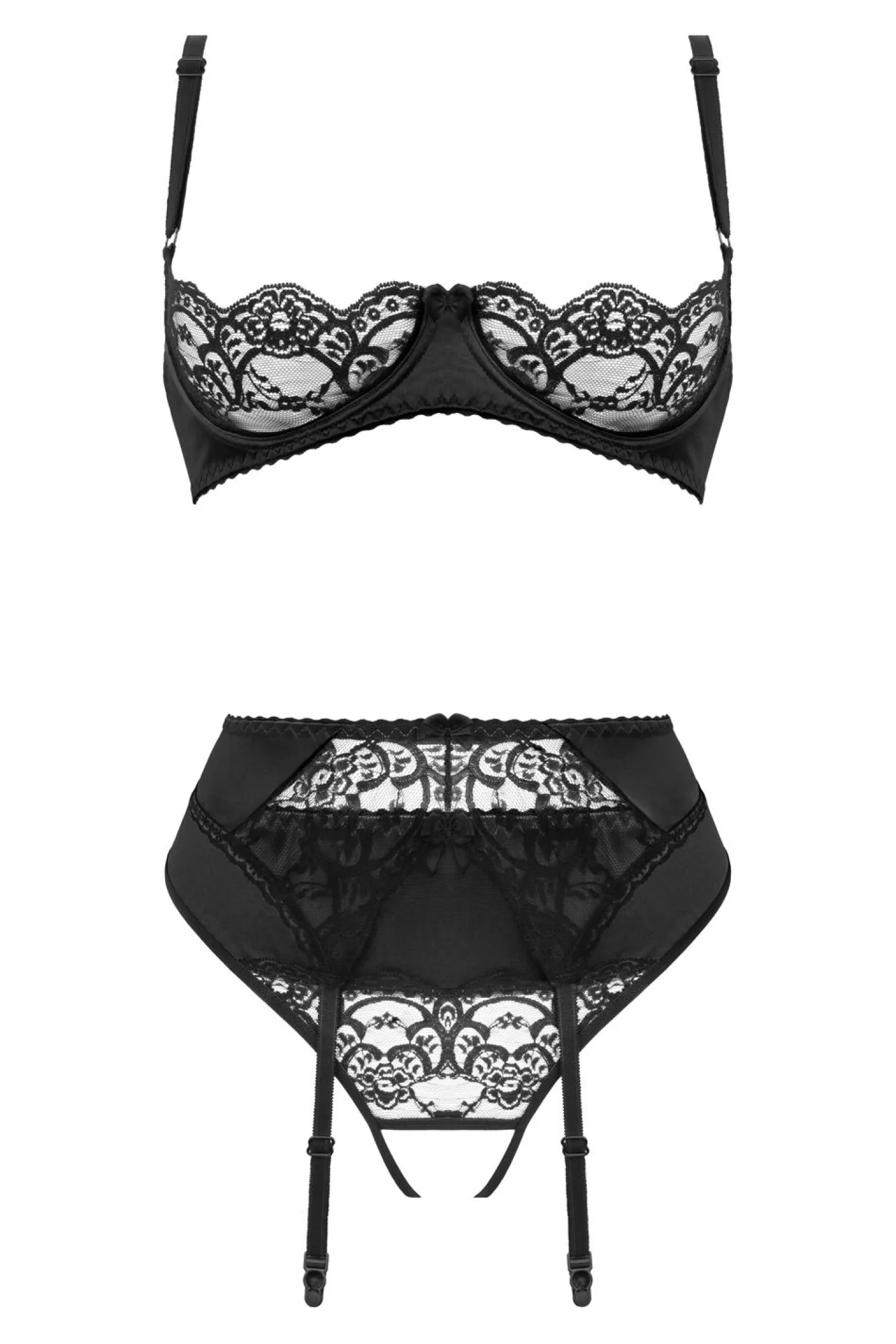 Christine - Ensemble 3 pièces Soutien-gorge Ouvert et Slip Ouvert Gush