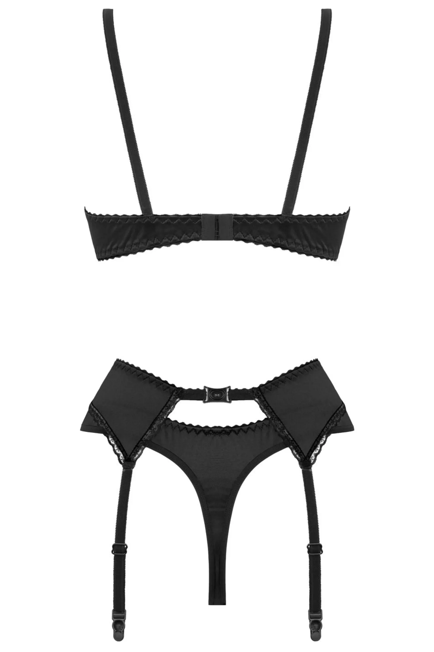 Christine - Ensemble 3 pièces Soutien-gorge Ouvert et Slip Ouvert Gush