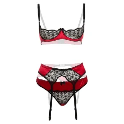 Christine - Ensemble soutien-gorge 3 pièces Gush - Rouge