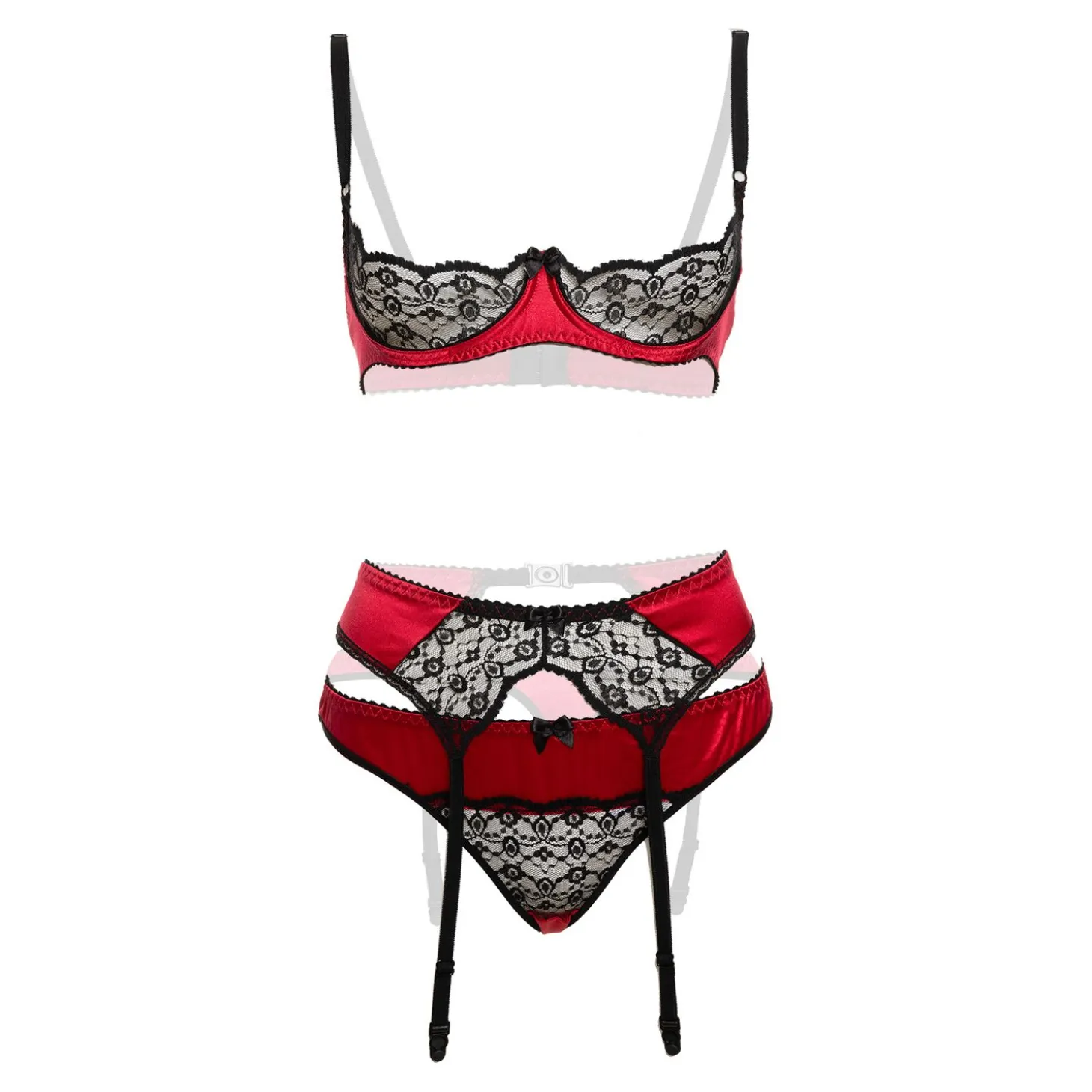 Christine - Ensemble soutien-gorge 3 pièces Gush - Rouge