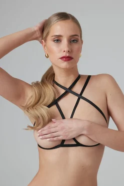 Christine - Harnais à lanières Bralette Fia - Noir