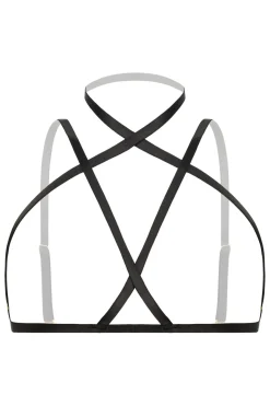 Christine - Harnais à lanières Bralette Fia - Noir