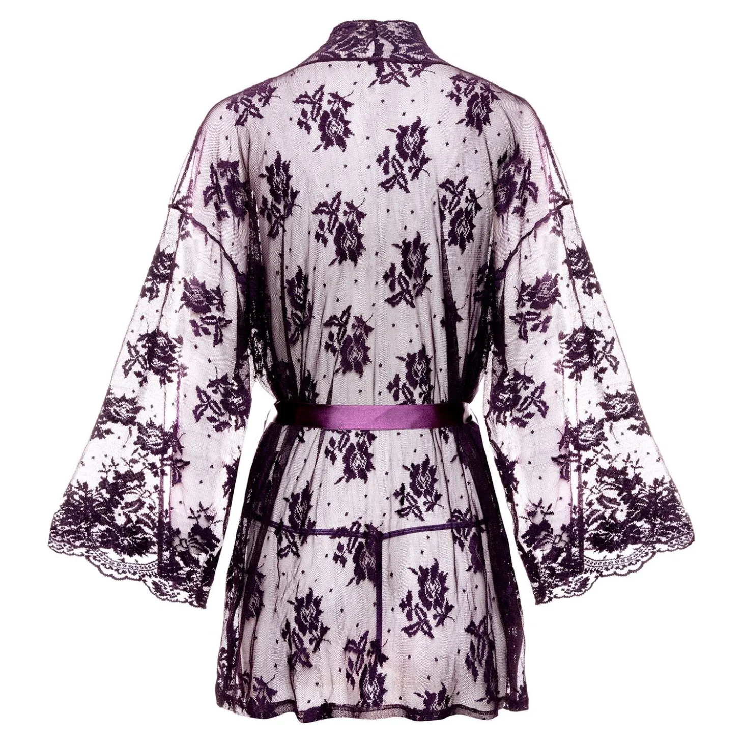 Christine - Kimono en dentelle Graceful - Violet