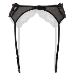 Christine - Porte-jarretelles en dentelle Marzia - Noir
