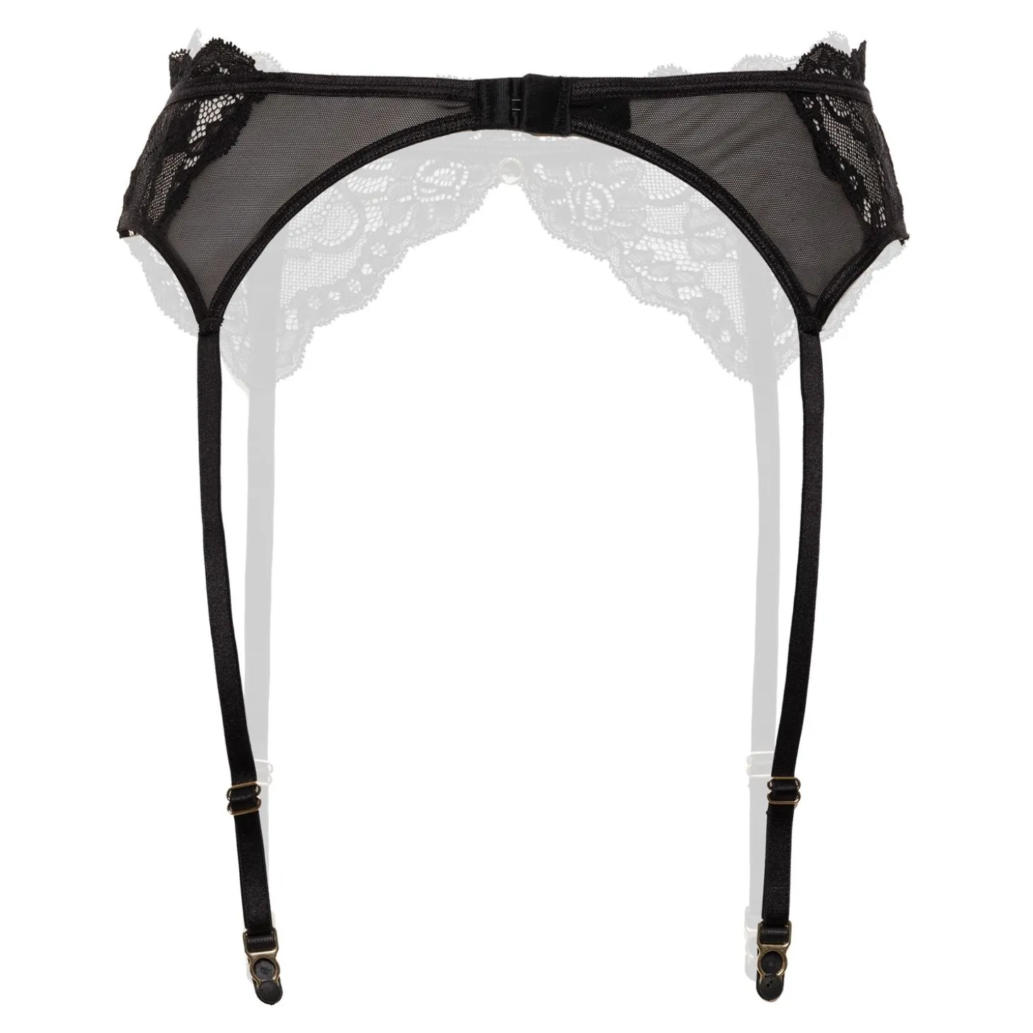 Christine - Porte-jarretelles en dentelle Marzia - Noir