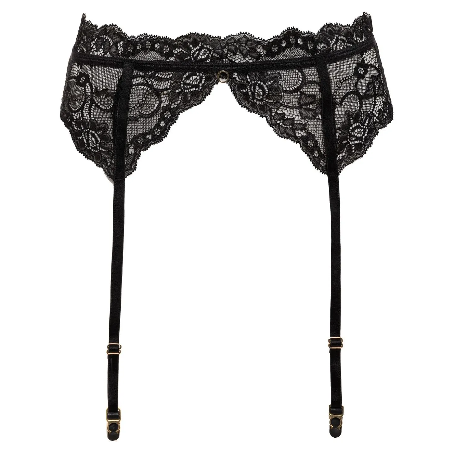 Christine - Porte-jarretelles en dentelle Marzia - Noir