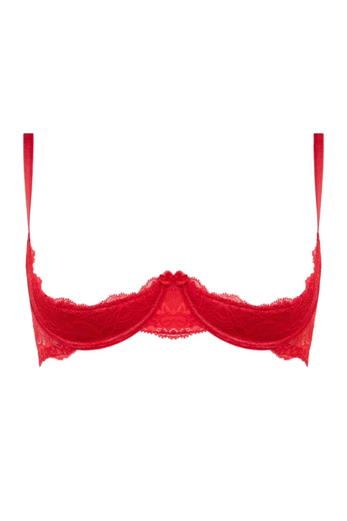 Christine - Soutien-gorge à quart de bonnets en dentelle Marzia - Rouge