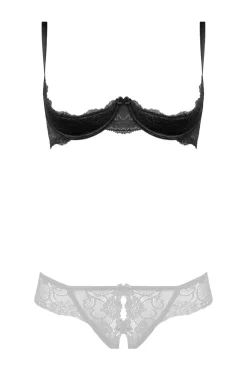 Christine - Soutien-gorge à quart de bonnets en dentelle Marzia - Noir