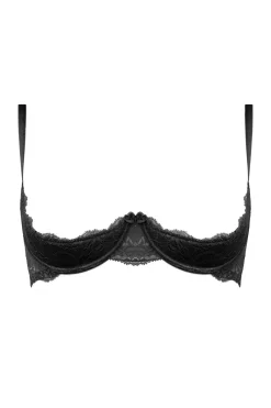 Christine - Soutien-gorge à quart de bonnets en dentelle Marzia - Noir