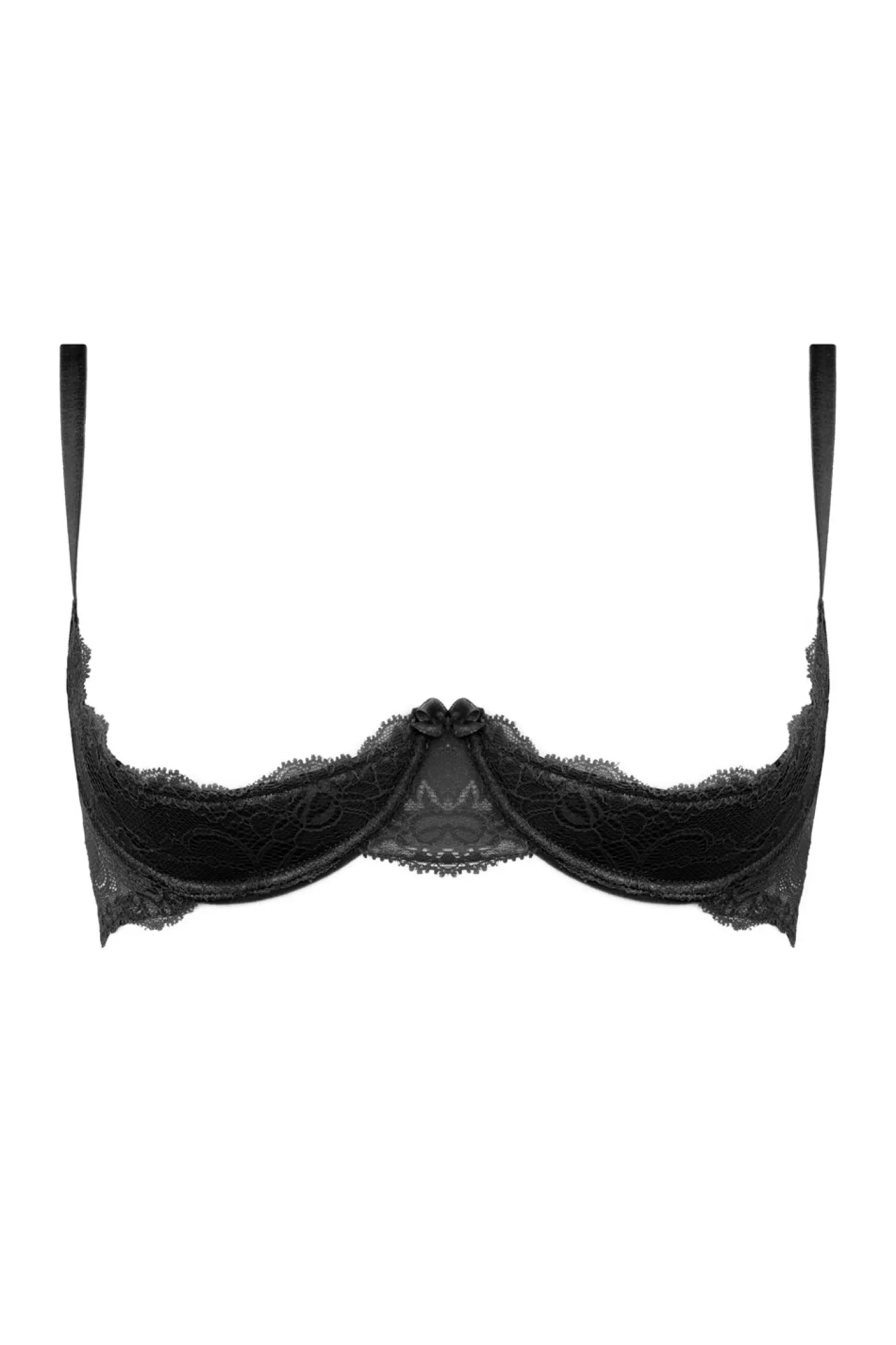 Christine - Soutien-gorge à quart de bonnets en dentelle Marzia - Noir