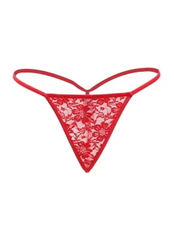 Christine - strings en dentelle - Rouge