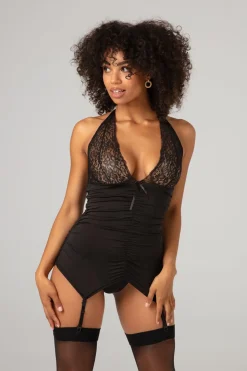 Christine - Superbe guêpière cabaret + string Catchy Cabaret
