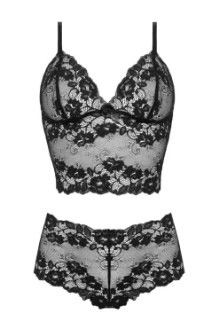 Christine - Valerie Bralette Set - noir