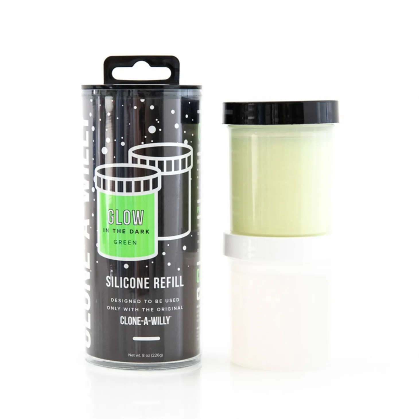 Clone-A-Willy - Recharge de Silicone - Vert Phosphorescent