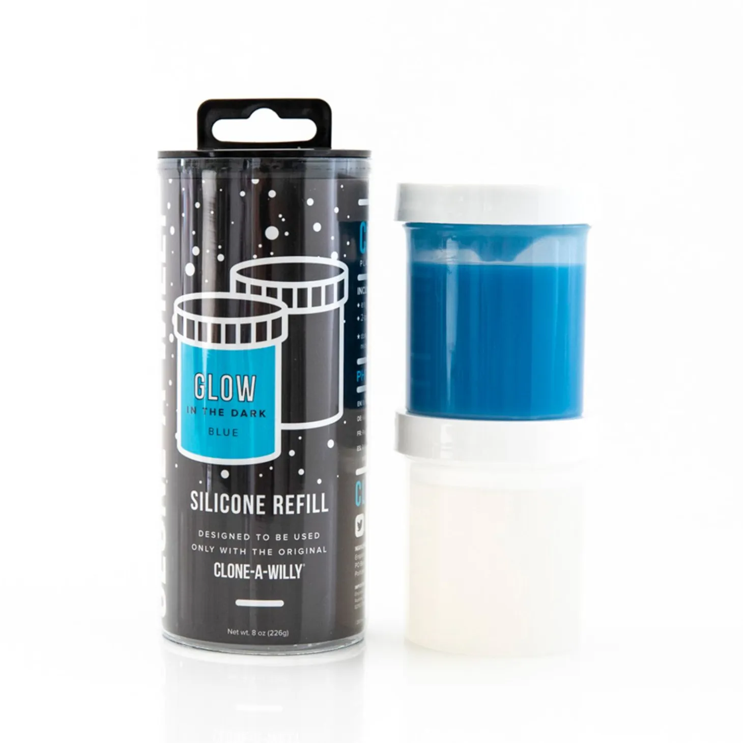 Clone-A-Willy - Refill Glow in the Dark Blue Silicone